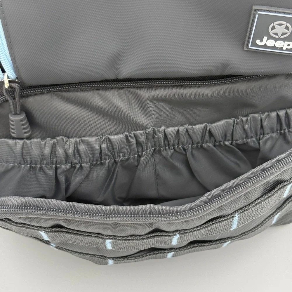 Jeep Diaper Bag Backpack Gray Tactical Insulated Bottle Pocket Multi-Compartment